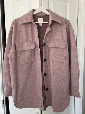H&M Jersey Relazed Overjacket Lavender/Dusty Pink XS